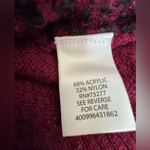 Candie's  burgundy Cowl Neck Sweater Dress size L - Picture 4 of 4